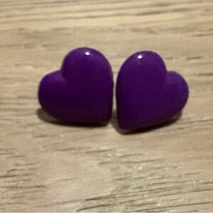 Purple Heart Earrings
